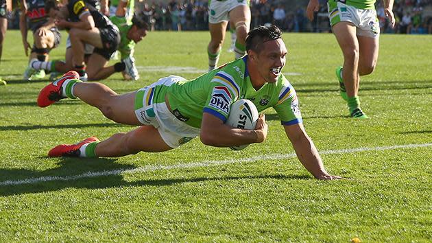 Rapana scored his sixth try in two weeks with a double against the Panthers.