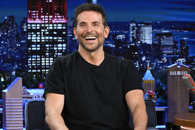 <p>Todd Owyoung/NBC via Getty</p> Bradley Cooper on 'The Tonight Show Starring Jimmy Fallon' on Dec. 19, 2023