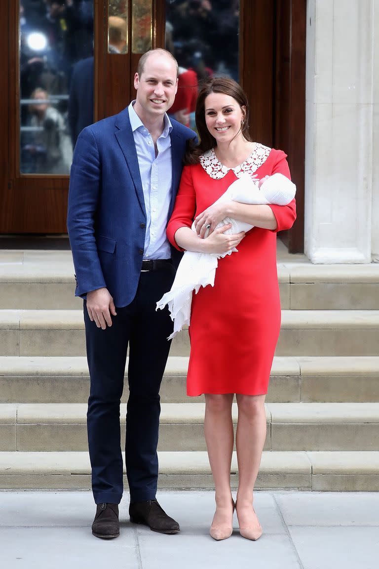 Prince William, the Duchess of Cambridge, and Prince Louis