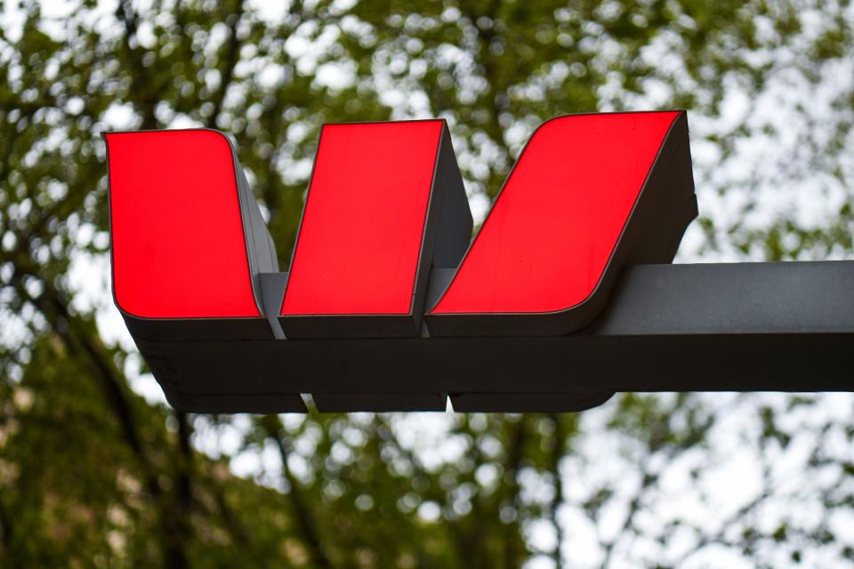 Signage on a Westpac bank is displayed in Melbournes central business district on September 24, 2020. (Photo by William WEST / AFP) (Photo by WILLIAM WEST/AFP via Getty Images)