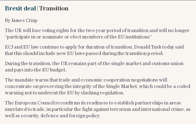 Brexit deal | Transition