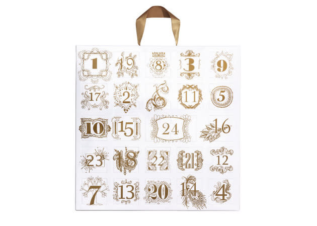 H&M Advent Calendar: If you’re looking for a calendar for a teen-aged girl, this is what you need. This calendar has 24 windows containing fashion accessories in different sizes, made from metal, plastic and glass. $39.99, hm.com/ca