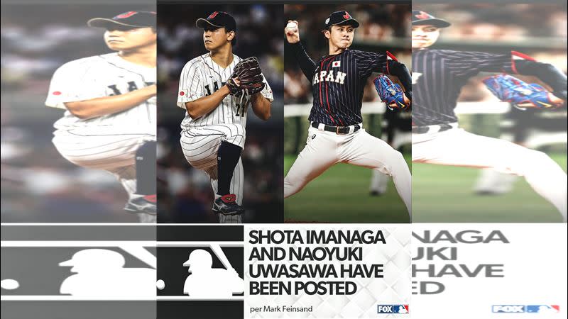 今永昇太、上澤直之也透過入札制度挑戰大聯盟。（圖／翻攝自FOX Sports: MLB推特）