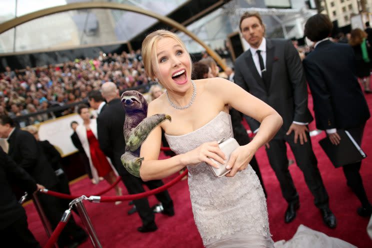 Kristen Bell at the 2014 Oscars. (Photo: Getty)