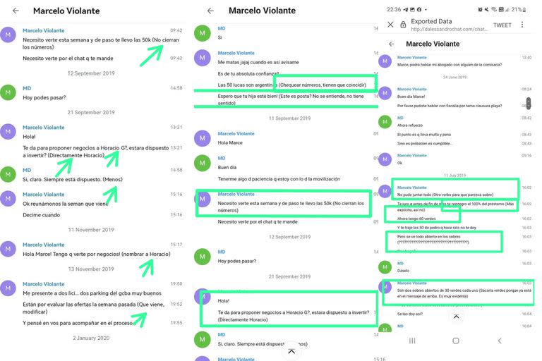 Algunos de los errores e inconsistencias en los chats filtrados.