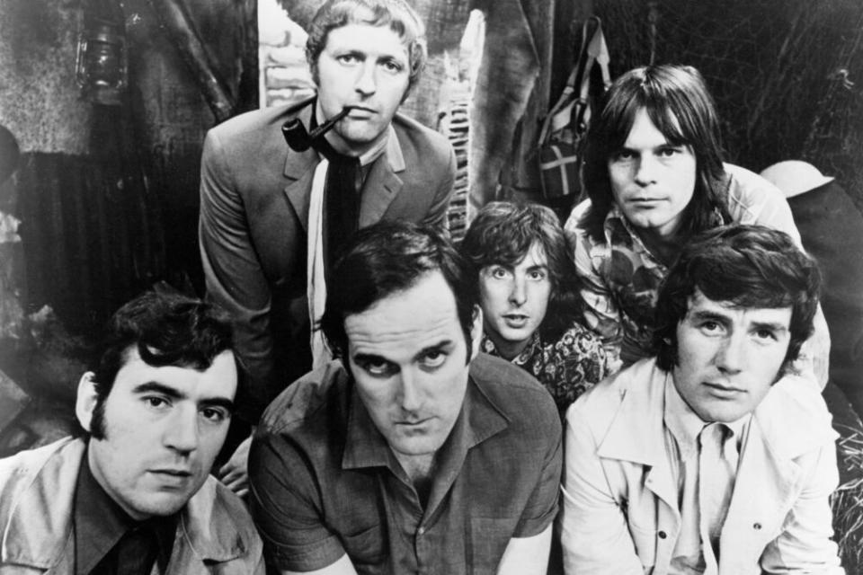 From L to R: Monty Python's Terry Jones, Graham Chapman, John Cleese, Eric Idle, Terry Gilliam and Michael Palin in 1969 | Michael Ochs Archives/Getty Images