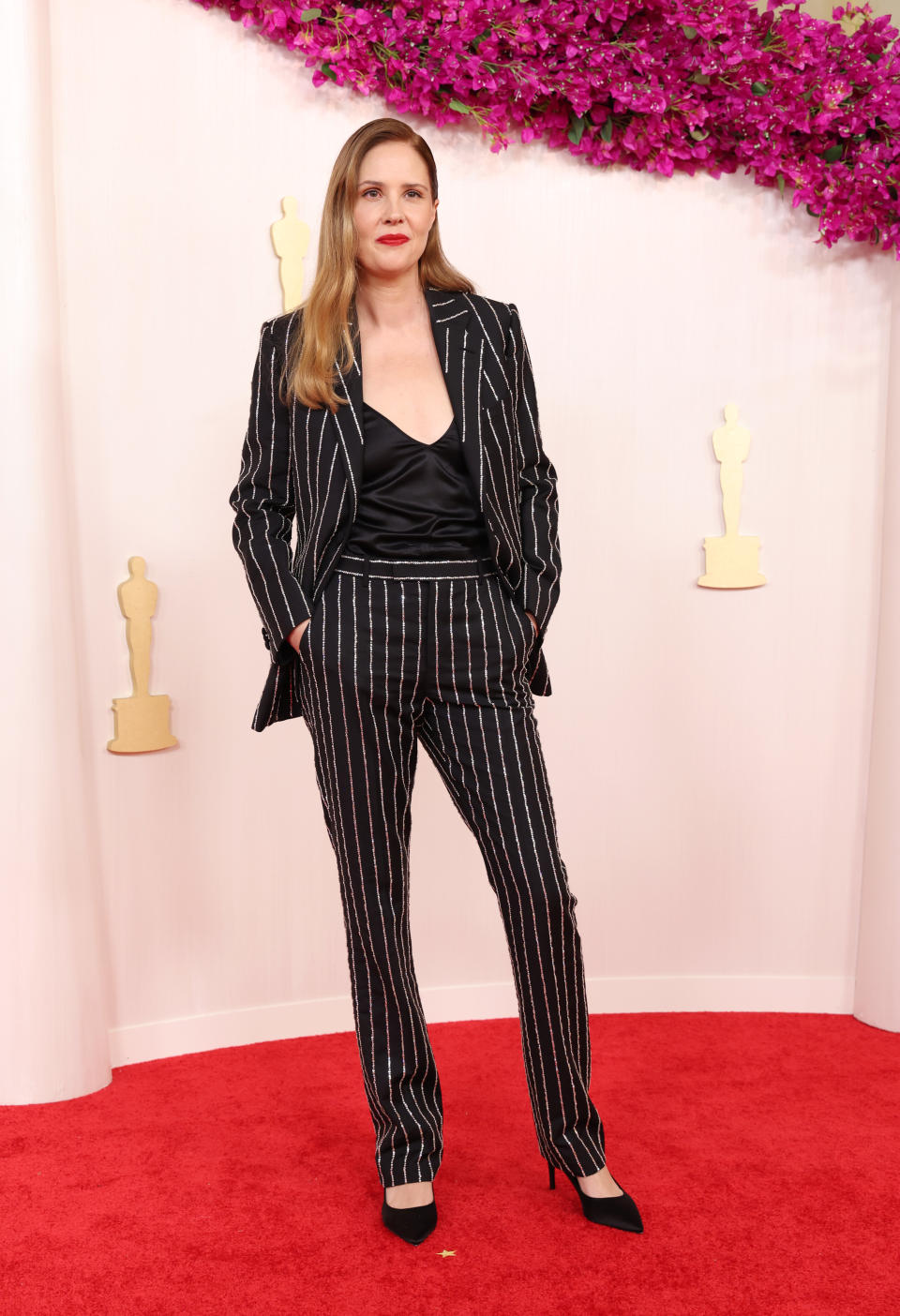 HOLLYWOOD, CALIFORNIA - MARCH 10: Justine Triet attends the 96th Annual Academy Awards on March 10, 2024 in Hollywood, California. (Photo by Kevin Mazur/Getty Images)