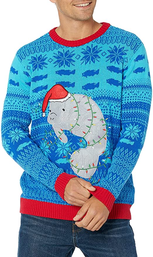 manatee christmas sweater