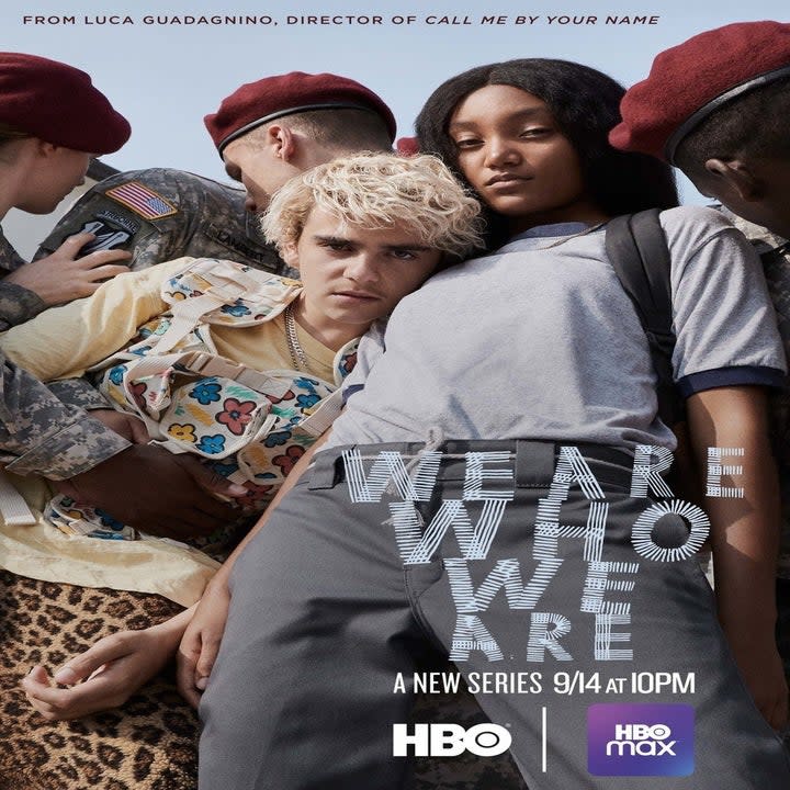 Photo of teens in suggestive stances, poster for We Are Who We Are.