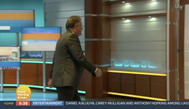 Piers Morgan storms off the Good Morning Britain set (Photo: ITV)