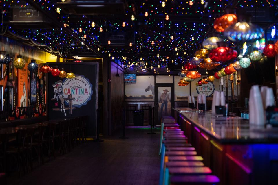 The interior of Tanya Tucker’s Tequila Cantina, a pop-up bar inside the Nudie’s Honky Tonk on Broadway in Nashville, Tenn., Thursday, May 2, 2024.