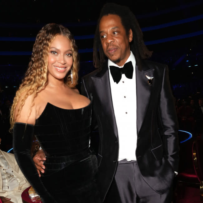 Beyoncé y Jay Z en la ceremonia de los Grammy del año pasado credit:Bang Showbiz