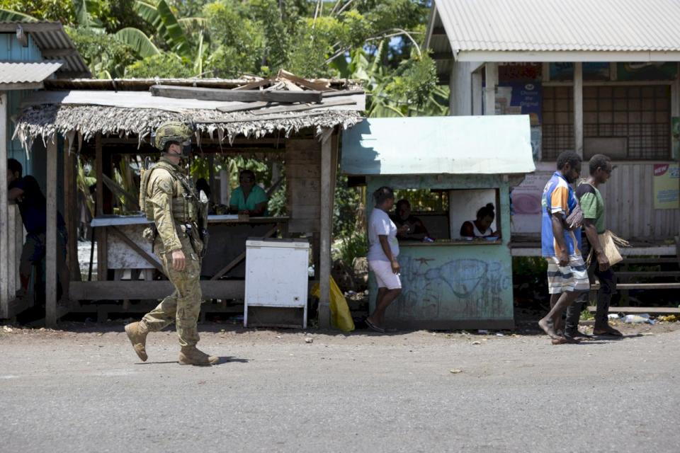 在澳洲以及巴布亞紐幾內亞派出軍警協助後，索羅門群島(Solomon Islands)已經恢復平靜。(圖:澳洲國防部)