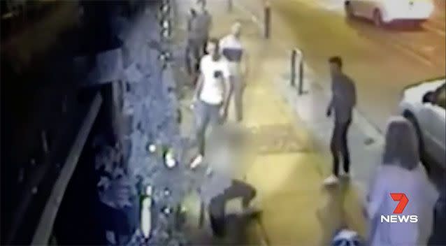 Angry words and a shove landed the young man in trouble outside the Prahran nightclub. Source: 7 News