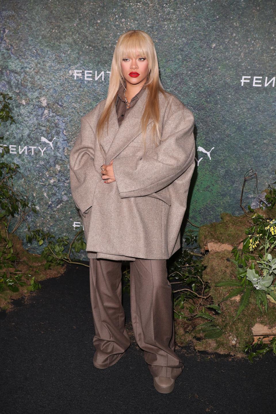 Rihanna in Peter Do during the PUMA x FENTY launch on April 17, 2024.