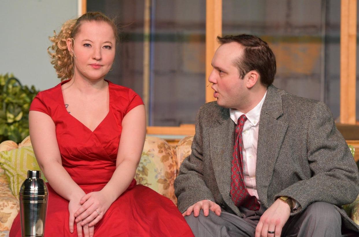 Cyrus Foos, right, has performed in about 80 plays in Fremont. This week, he makes his Playmakers Civic Theatre debut as Paul Bratter in Neil Simon’s “Barefoot in the Park.” He plays opposite Samantha Meyer, who plays his wife, Corie Bratter.