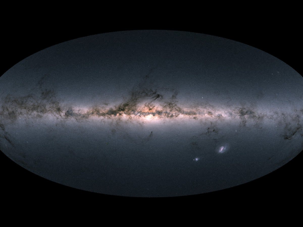 The Gaia spacecraft view of the whole sky: it’s measured the motion of two billion stars (ESA/Gaia/DPAC, CC BY-SA 3.0 IGO)