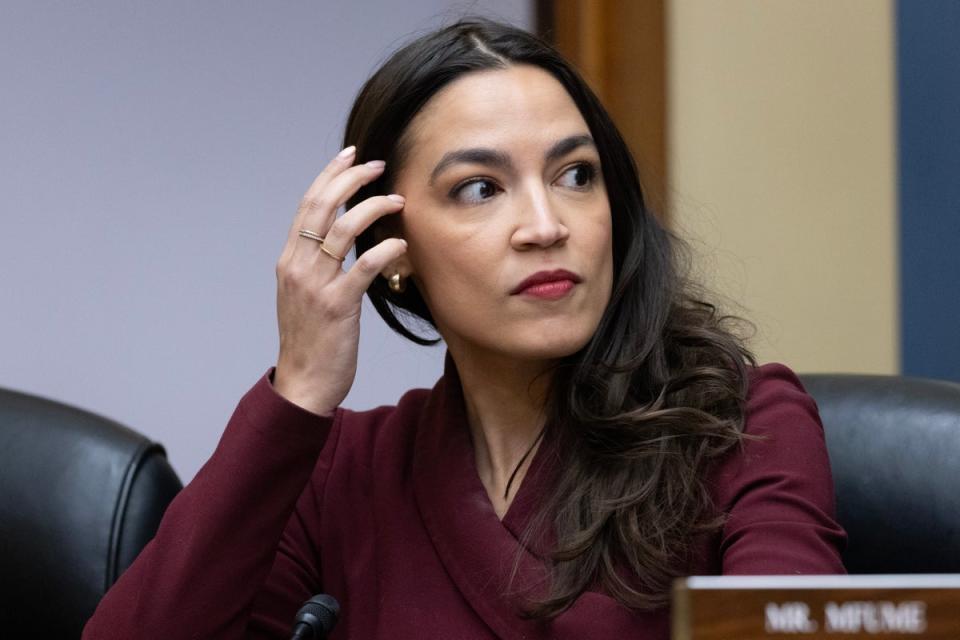 Alexandria Ocasio-Cortez has said Democratic reaction to the Hunter Biden verdict demonstrates the party is ‘willing to accept’ negative legal outcomes, unlike their Republican counterparts (EPA)