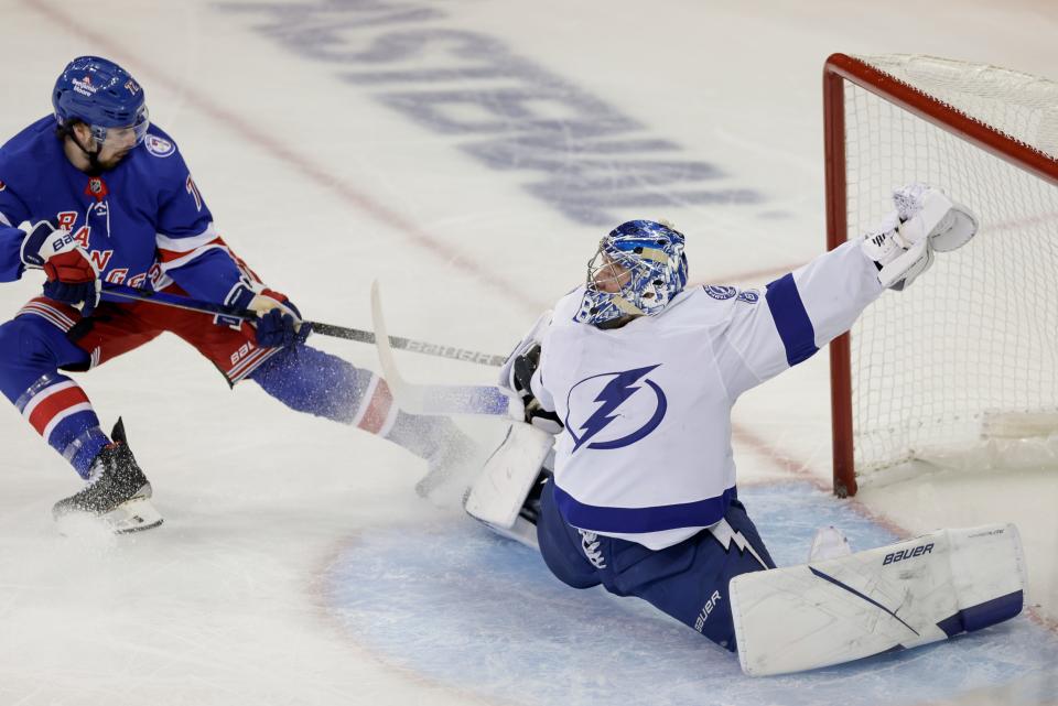 Lightning goalie Andrei Vasilevskiy has won 11 consecutive playoff series with a 2.11 goals-against average and a .930 save percentage.