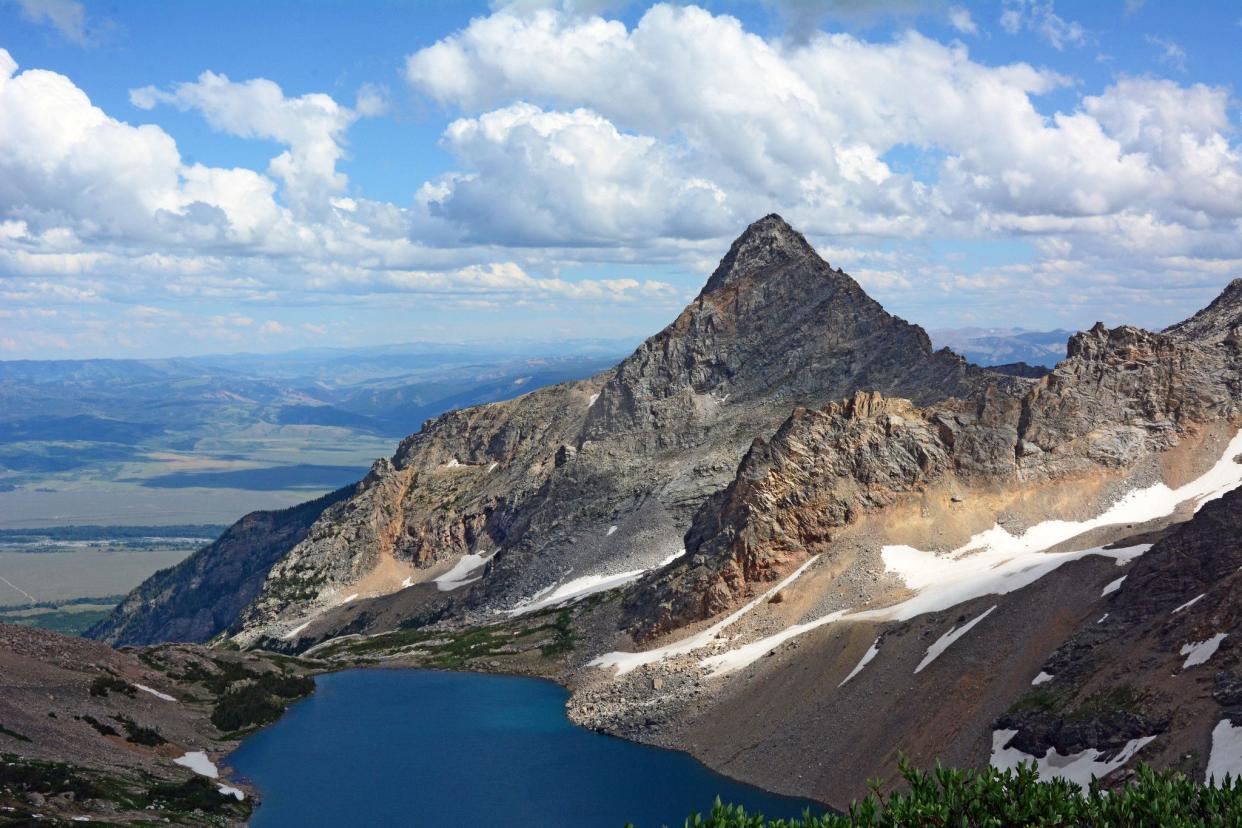 Mount Wister over Snowdrift Lake in Wyoming