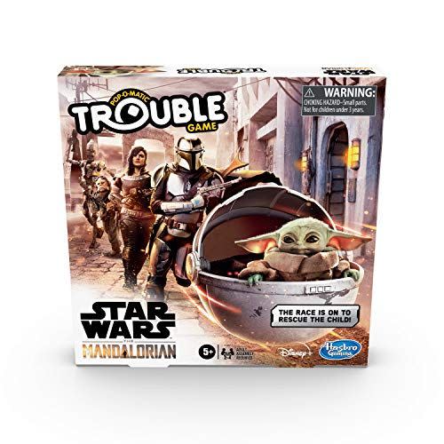 <p><strong>Hasbro Gaming</strong></p><p>amazon.com</p><p><strong>$11.59</strong></p><p><a href="https://www.amazon.com/dp/B08545P823?tag=syn-yahoo-20&ascsubtag=%5Bartid%7C10055.g.31157593%5Bsrc%7Cyahoo-us" rel="nofollow noopener" target="_blank" data-ylk="slk:Shop Now;elm:context_link;itc:0;sec:content-canvas" class="link ">Shop Now</a></p><p>If there's one thing about Baby Yoda, it's that trouble follows him wherever he goes. In this twist on the classic Trouble board game, you can play as the Mandalorian, IG-11, Cara Dune or Kuill, and race around the board to rescue Baby Yoda before time runs out. <em>Ages 5+</em></p>