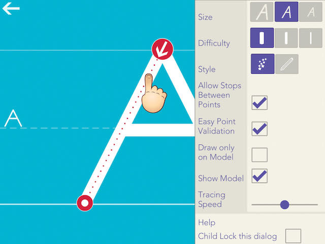 writing wizard tracing settings