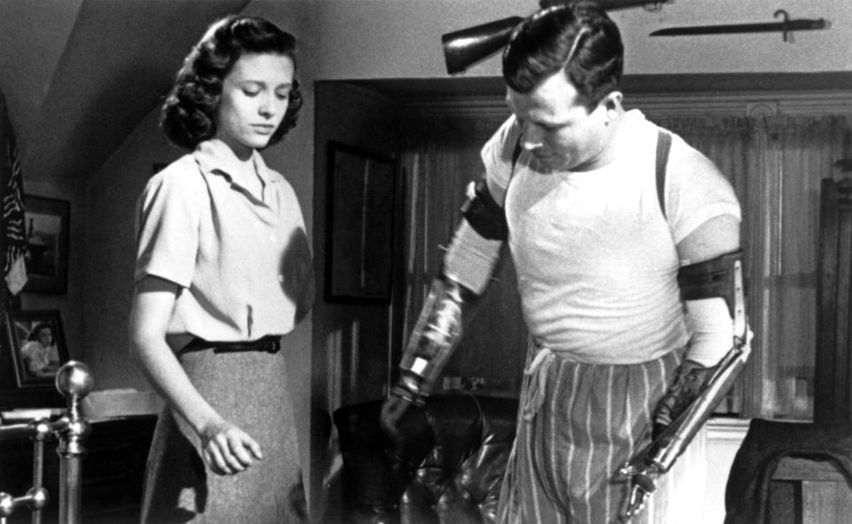 Cathy O’Donnell and Harold Russell in 1946’s “The Best Years Of Our Lives” - Credit: Everett
