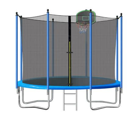 Segmart's 10-foot kids trampoline with a basketball hoop (53% off list price)