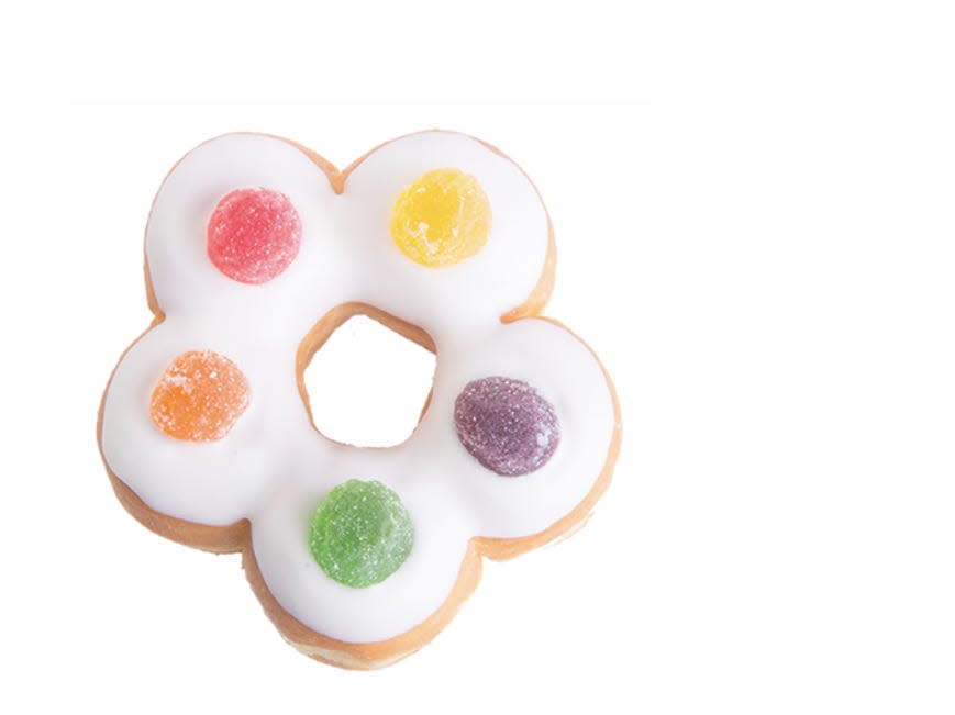 Dunkin' Donuts gum drop and candy doughnuts.