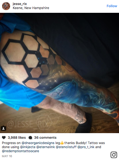 A new body art trend, as seen on Instagram, involves playing with shading to create the illusion of 3-D tattoos.