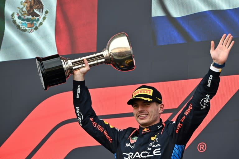 Le champion du monde néerlandais Max Verstappen vainqueur du Grand Prix du Japon sur le circuit de Suzuka, le 7 avril 2024 (Philip FONG)