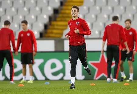 Football - Manchester United Training - Jan Breydel Stadium, Bruges, Belgium - 25/8/15. Manchester United's Adnan Januzaj during training. Action Images via Reuters / Carl Recine