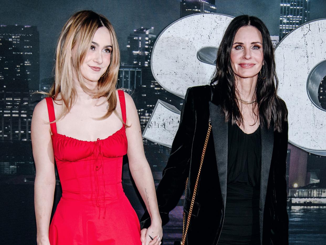 Coco Arquette and Courteney Cox at the premiere of "Screm VI" held at AMC Lincoln Square on March 6, 2023 in New York City