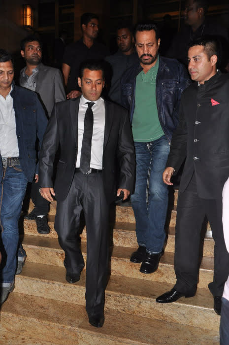 He still made his appearance, despite his obvious discomfort. Kudos to you Sallu, for being a professional.