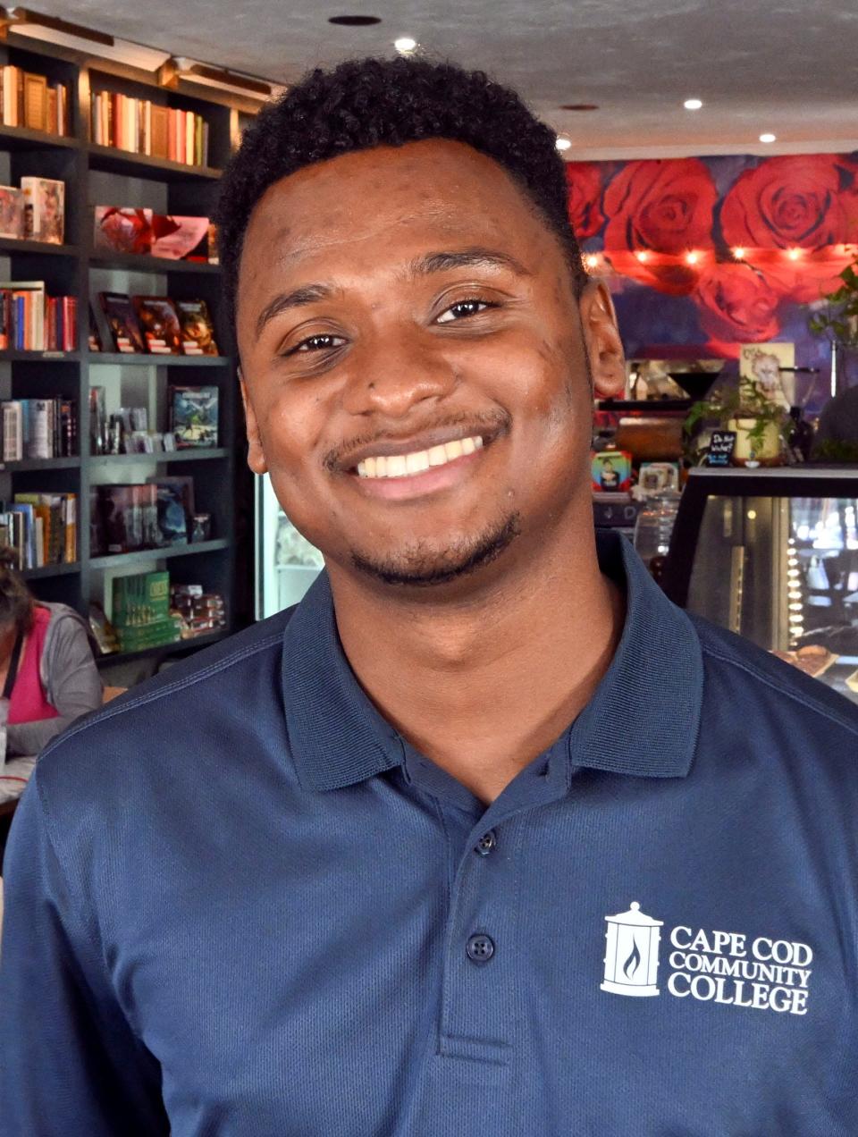 Cape Cod Community College Student Government President Thalles De Souza spoke with the Times at Bread + Roses Bookstore and Café in Hyannis on Sept. 21, 2023.