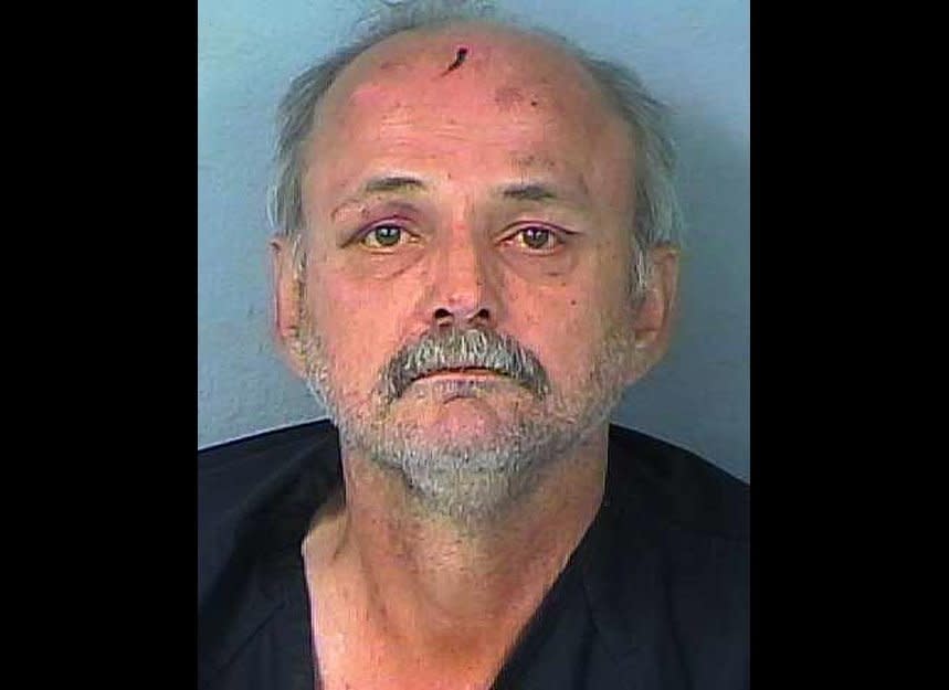 Gregory Hanscom might have taken "sagging" to a whole new level. Police in Spring Hill, Fla., say they found the 55-year-old suspect lying in his front yard wearing nothing except his pants around his ankles. He reportedly told authorities he had consumed four beers before dropping trou. 