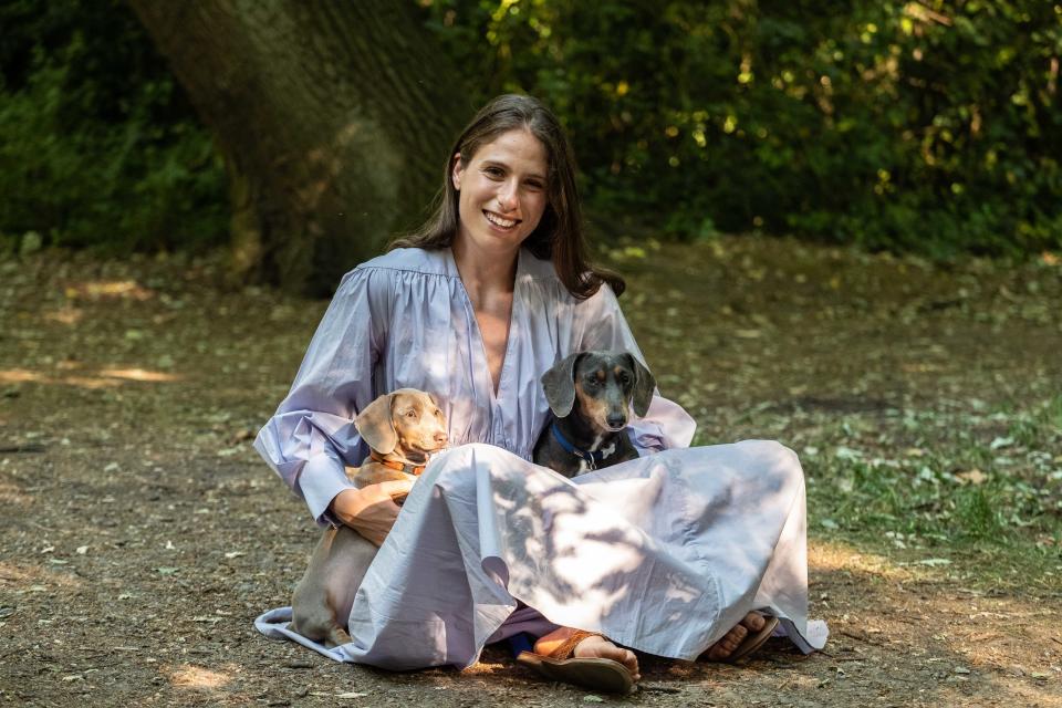 Game, set and match: Johanna Konta with her dogs Bono and Gizmo (Jackson Wade - 2Tone Creative )