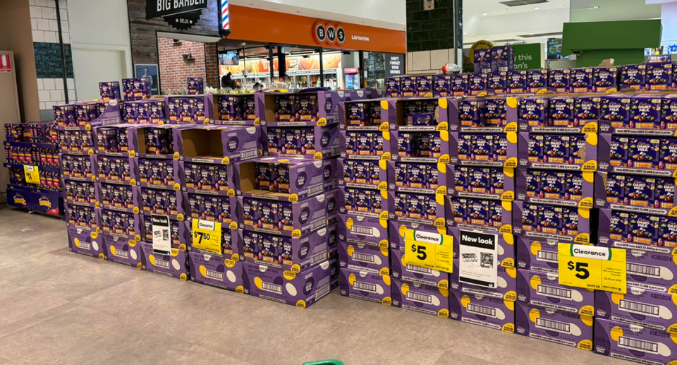 An oversight by supermarkets have left large volumes of Easter chocolate in stores.