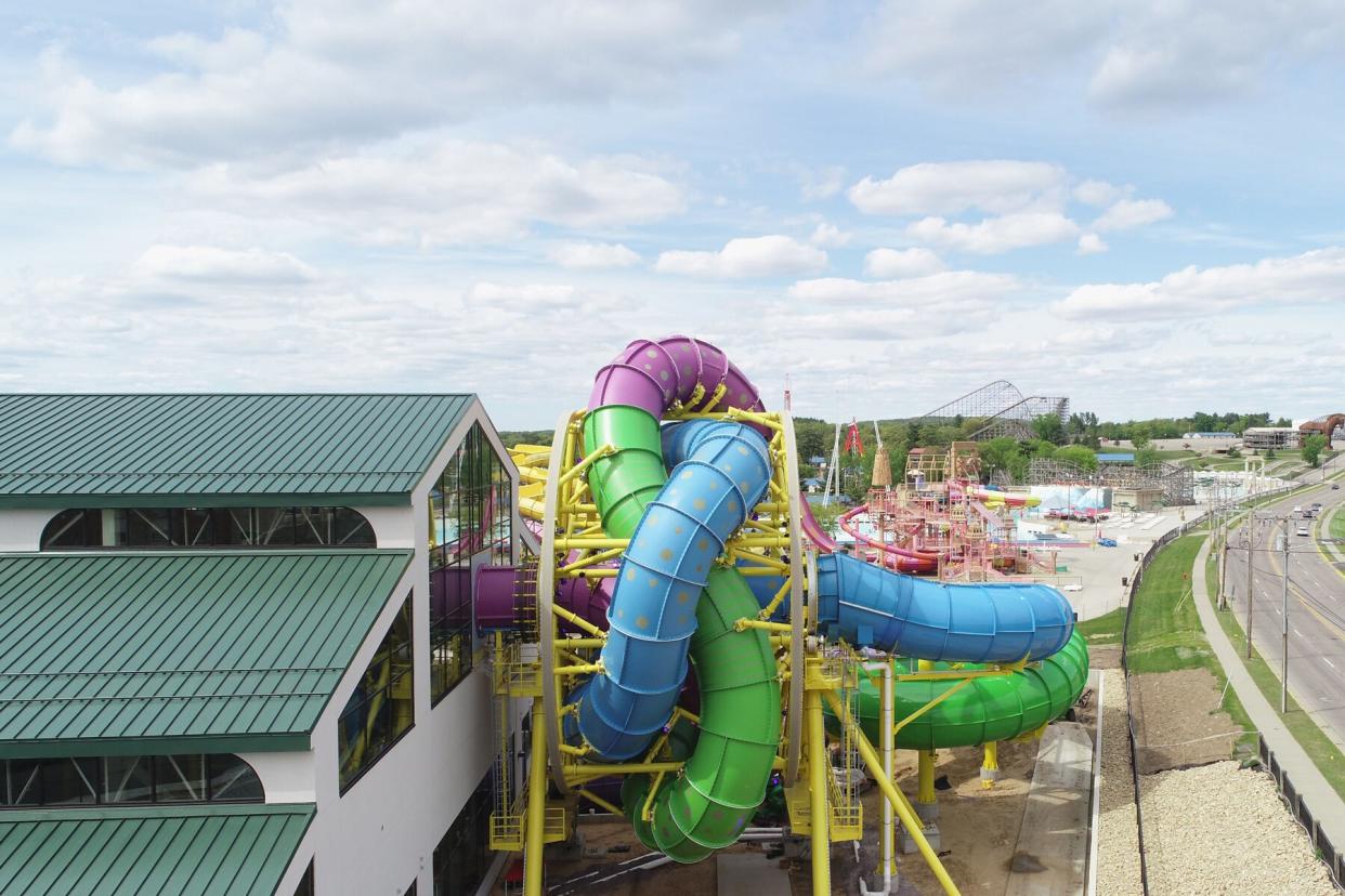 Rotating waterslide at waterpark in Wisconsin