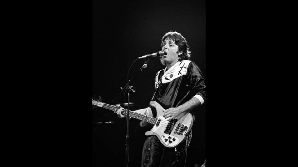 Paul McCartney and Wings’ tour-opening show at the Tarrant County Convention Center on May 3, 1976 opened with the title track from the album “Venus and Mars,” “Rock Show,” and “Jet.” The 29-song set included five Beatles classics.