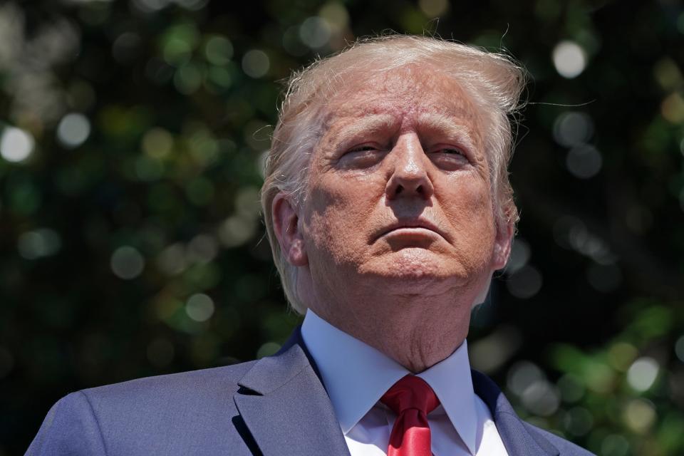 Donald Trump refused to back down over his 'racist' tweets about four US congresswomen (Getty Images)