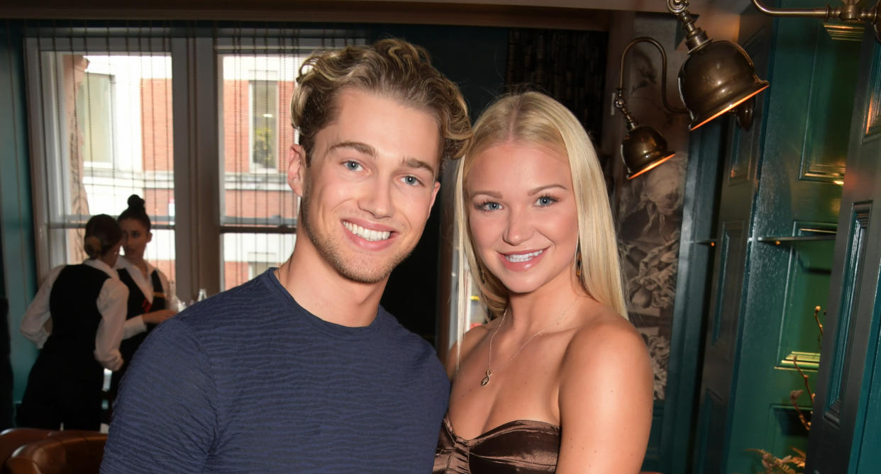 AJ Pritchard and Abbie Quinnen attend a VIP performance of Magic Mike Live London at the Hippodrome Casino on August 6, 2019 in London, England. (Photo by David M. Benett/Dave Benett/Getty Images)