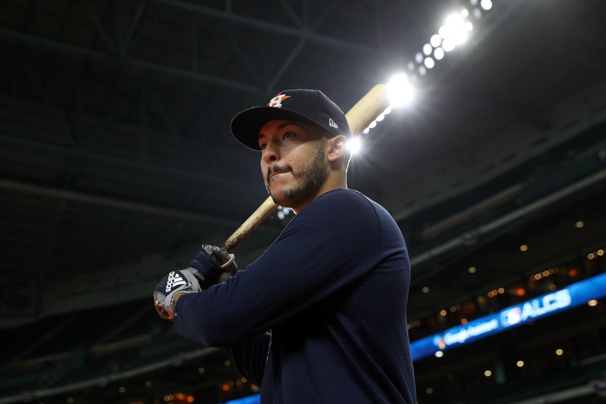 Carlos Correa donated $10,000 to the family of a slain Houston police officer. (Photo by Loren Elliott/MLB via Getty Images)