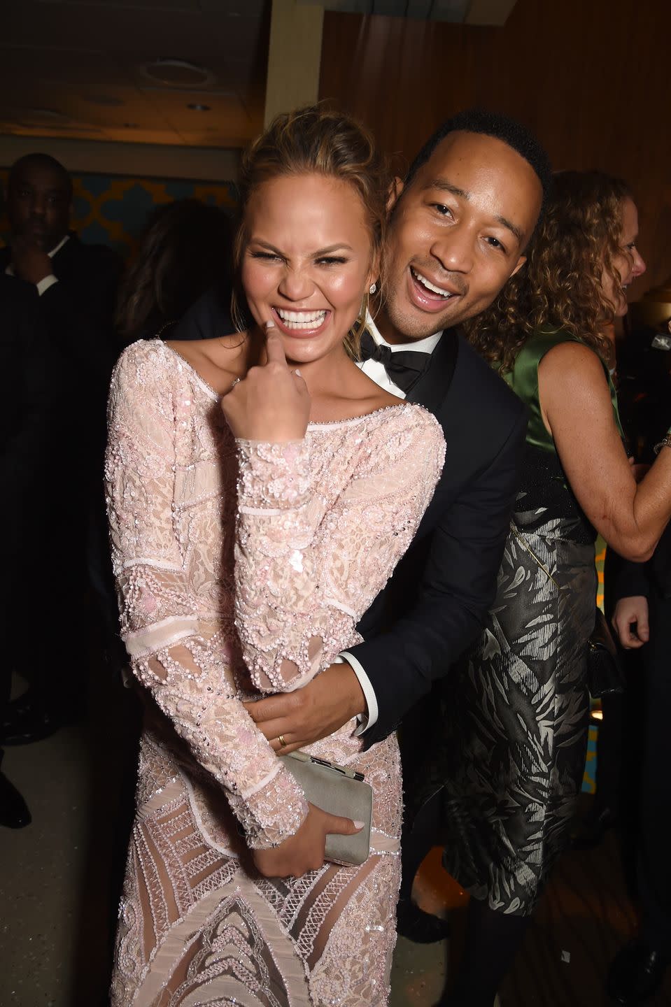 <p>Fan favourite couple, Teigen and Legend, met in 2007 on the set of his music video and married in 2013. They now have a daughter called Luna and a son called Miles.</p>