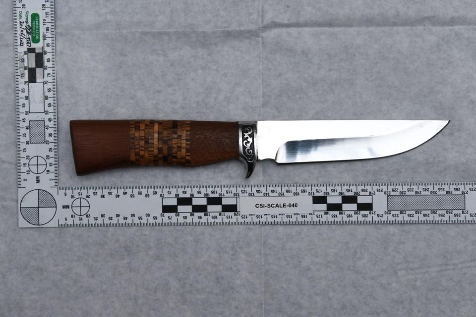 The murder weapon used in the killing of Brianna Ghey (PA)