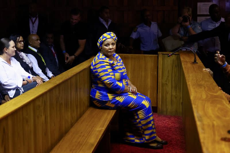 Former South African National Assembly Speaker Nosiviwe Mapisa-Nqakula appears in court on corruption charges, in Pretoria