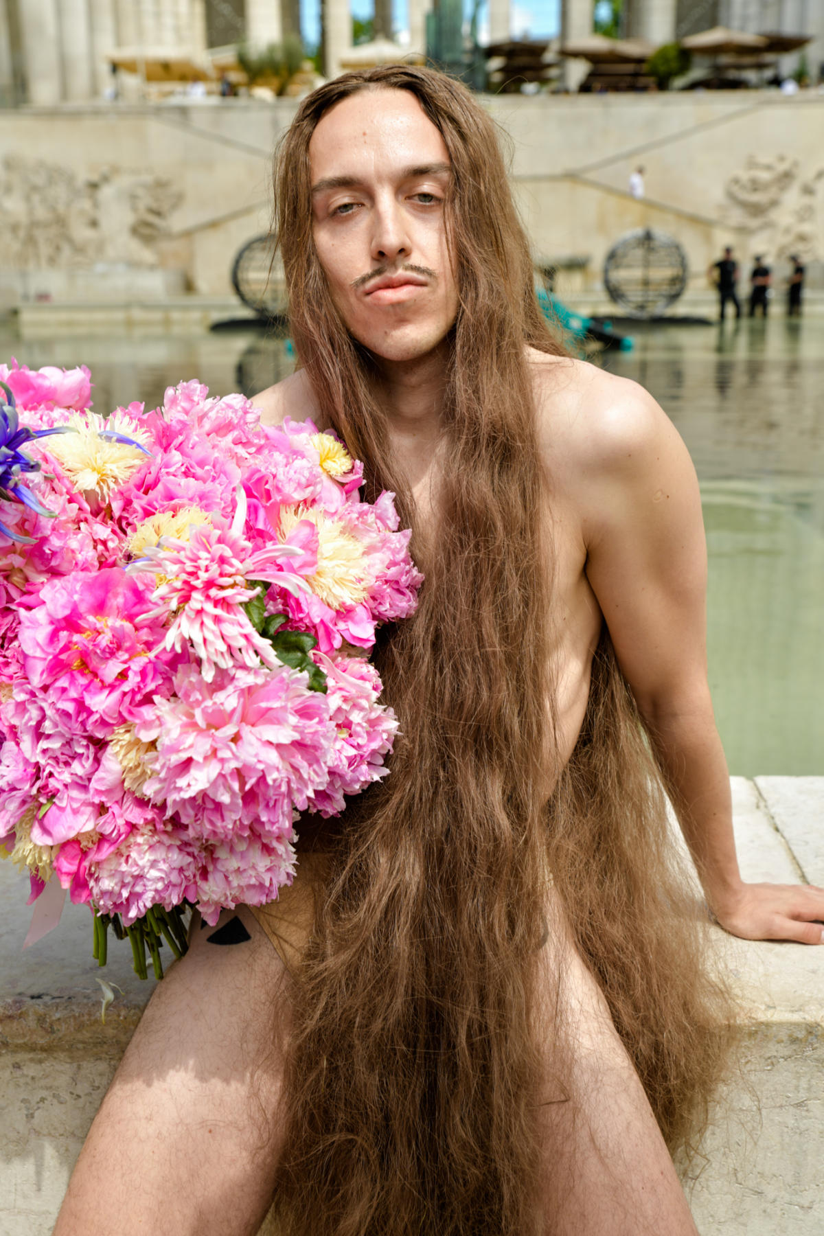 Tommy Cash's Naked Muscle Suit At Paris Fashion Week