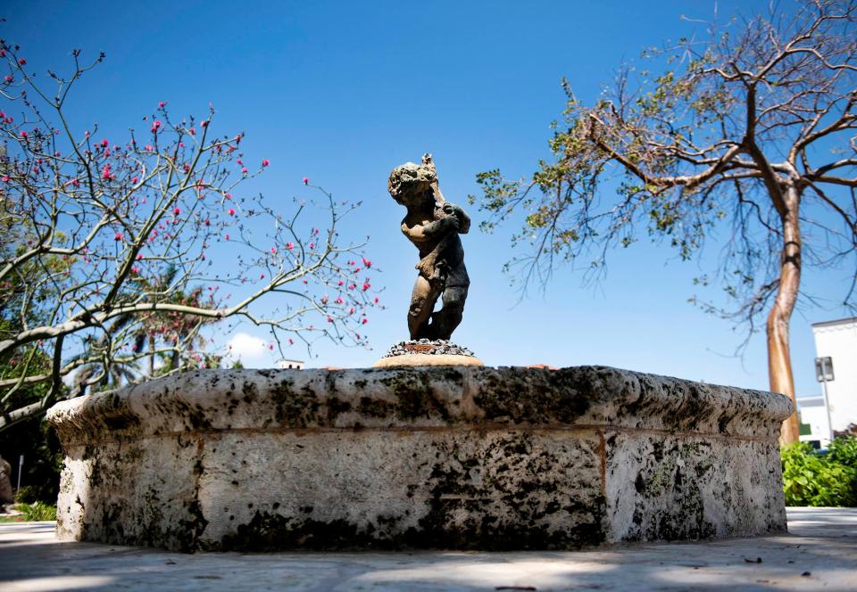 Improvements to Phipps Plaza Park included repairing the property's landmark fountain.