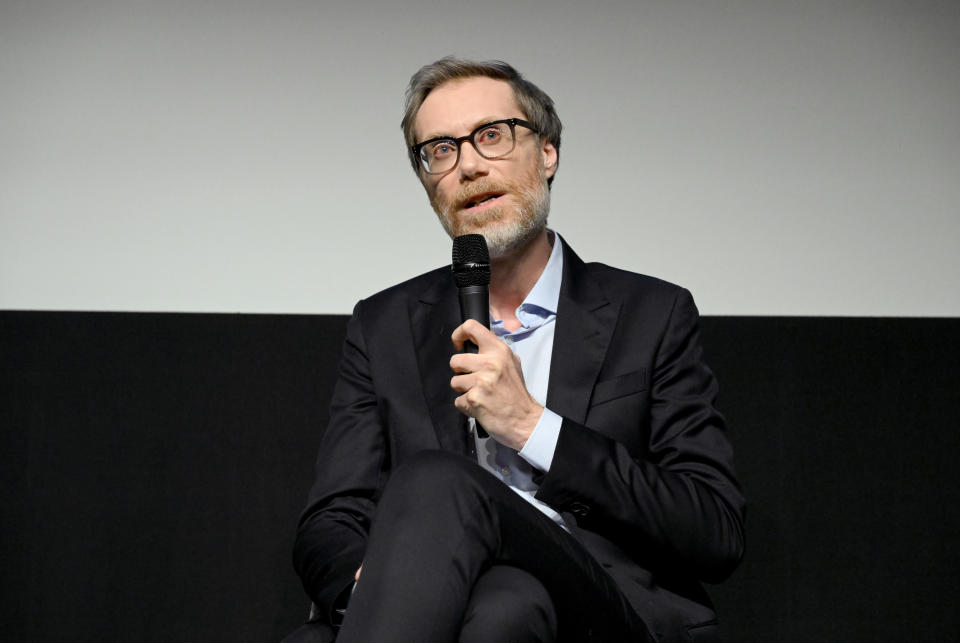 Stephen Merchant says he tries to avoid offending people with his comedy. (Getty/Amazon)