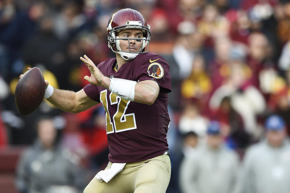 Colt McCoy’s task: Maintain the Redskins’ lead in the NFC East with six games remaining. (Getty Images)